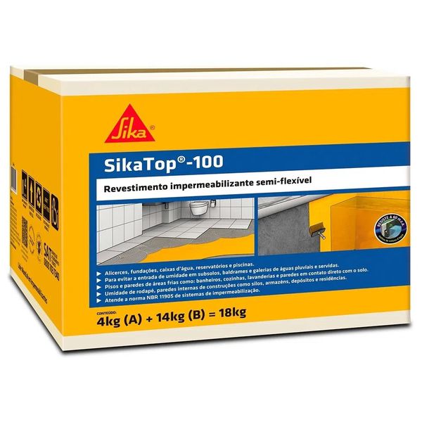 Sika Top 100 Revestimento Impermeabilizante 18kg