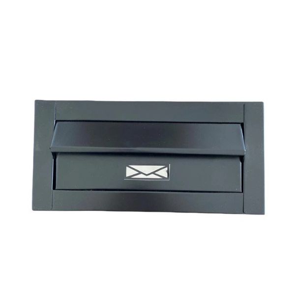 CAIXA DE CORREIO EM INOX 30X15CM PARA EMBUTIR PRETA