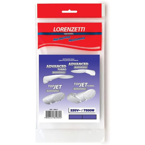 Resistência Chuveiro Elet.Advanced Lorenz 220/7500W 7589076