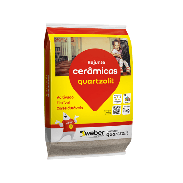 Rejunte Flexível Cerâmicas Quartzolit 1Kg Marron Tabaco