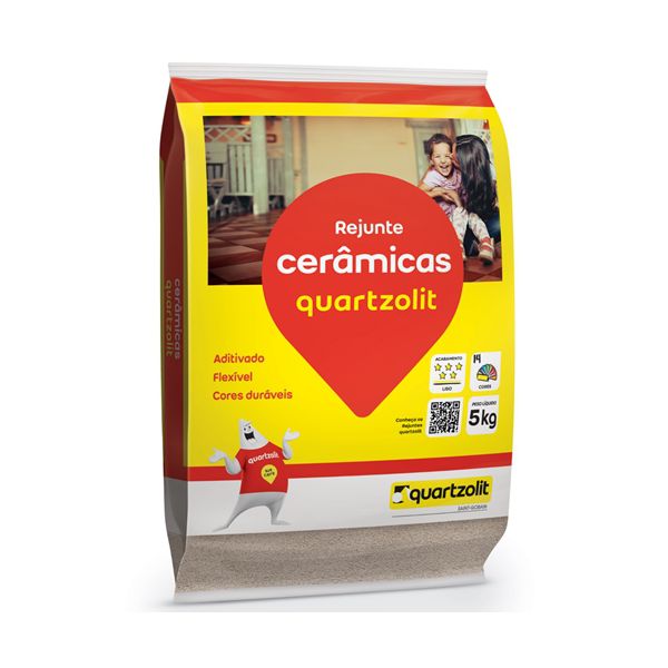 Rejunte Flexível Cerâmicas Quartzolit 5Kg Grafite