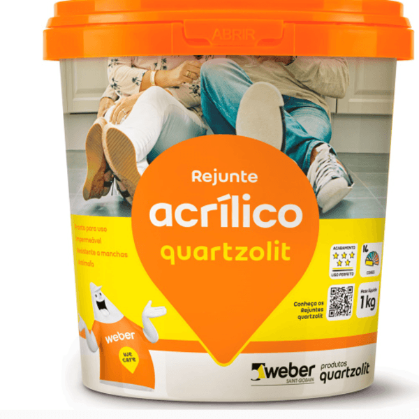 Rejunte Acrílico Quartzolit 1Kg Branco