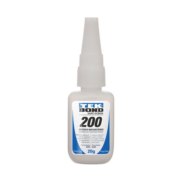 Adesivo Instantâneo Tekbond 200 20g Bico Anti-entupimento