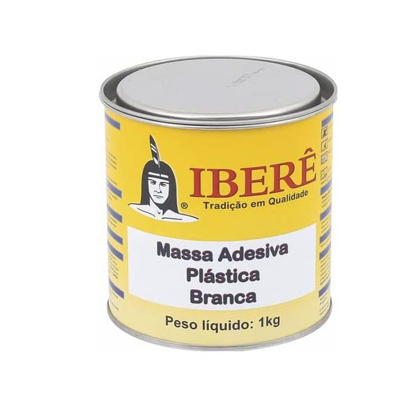 Massa Adesiva Plástica Branca 1Kg Iberê