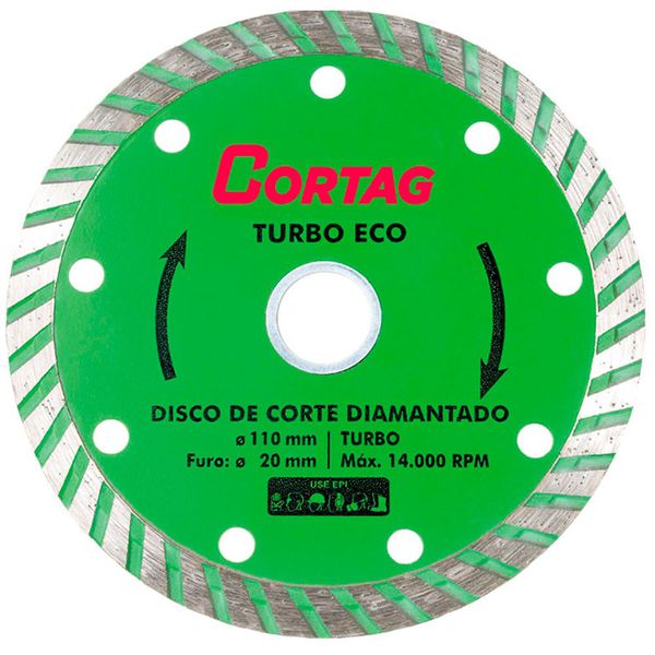 DISCO DIAMANTADO ECO TURBO CORTAG 110 MM