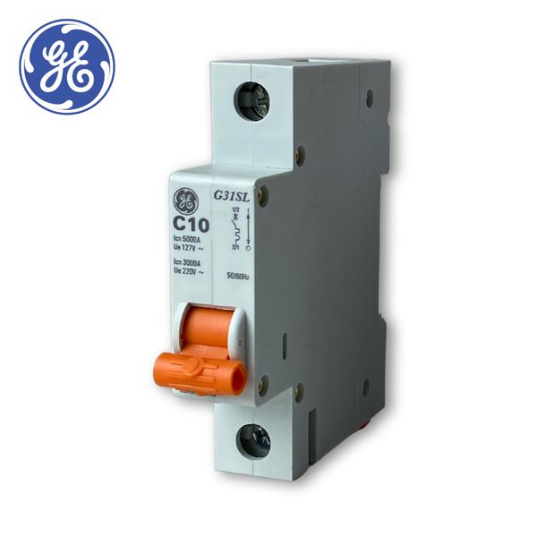 Disjuntor Ge Din 1x10 Monopolar C10 10a Monofasico Unipolar