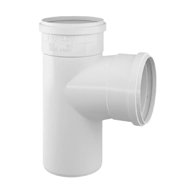 Te Em Pvc Para Esgoto 200Mm Branco - Fortlev