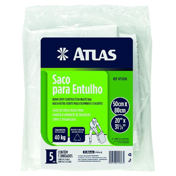 Saco Para Entulho Com 5 Unidades - Atlas