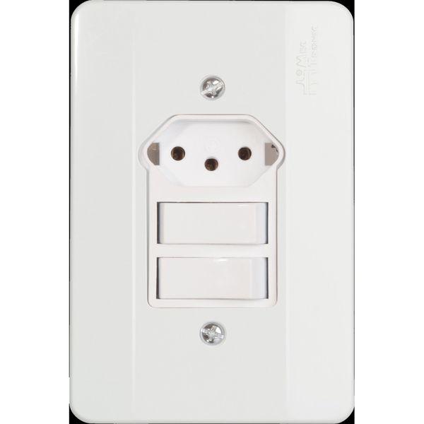 2 INTERRUPTORES PARALELOS + TOMADA 2P+T 10A/250V MILLENIUM
