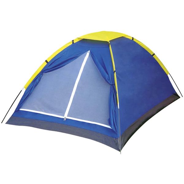 Barraca De Camping 2 Pessoas Azul Impermeável C/ Bolsa Mor