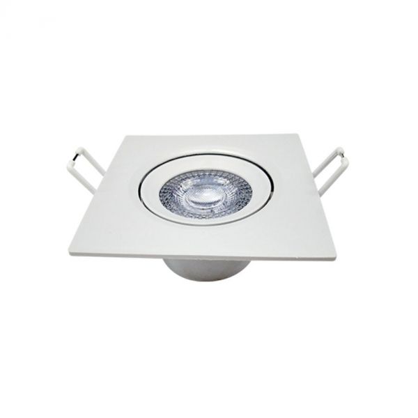 Embutido Spot Led Supimpa Embutir Quadrado 5w 3000k Bivolt Branco