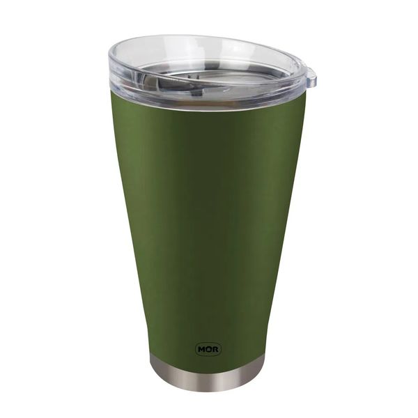 Copo Térmico Para Cerveja C/ Tampa E Abridor 700 Ml Verde Mor