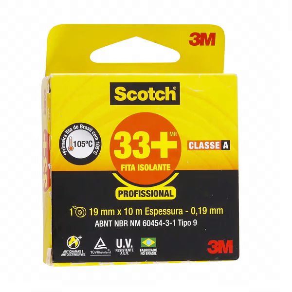 Fita Isolante 10M 3M™ Scotch™ 33+