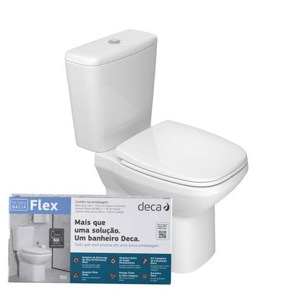 Kit completo bacia com caixa acoplada Flex Deca KP.380.17