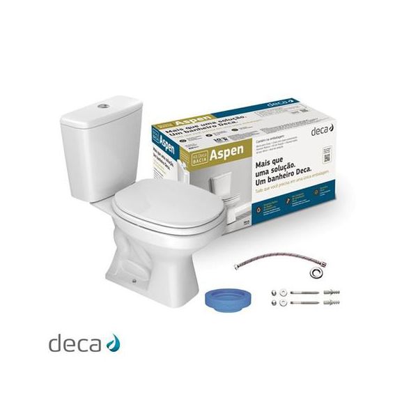 Kit completo bacia com caixa acoplada Aspen Deca KP.750.17