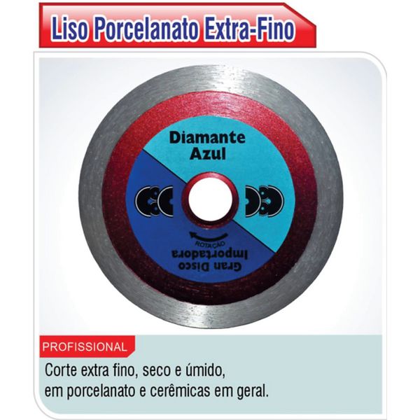 DISCO SERRA MÁRMORE DIAMANTE AZUL PORCELANATO EXTRAFINO 110MM