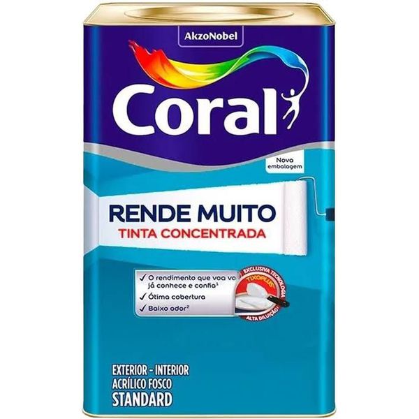 Tinta Acrílica Coral Rende Muito Cores 16L