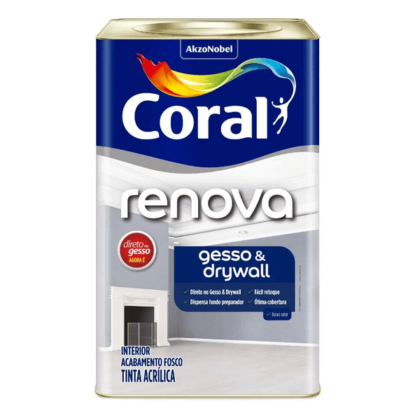 TINTA RENOVA GESSO 18L BRANCO NEVE