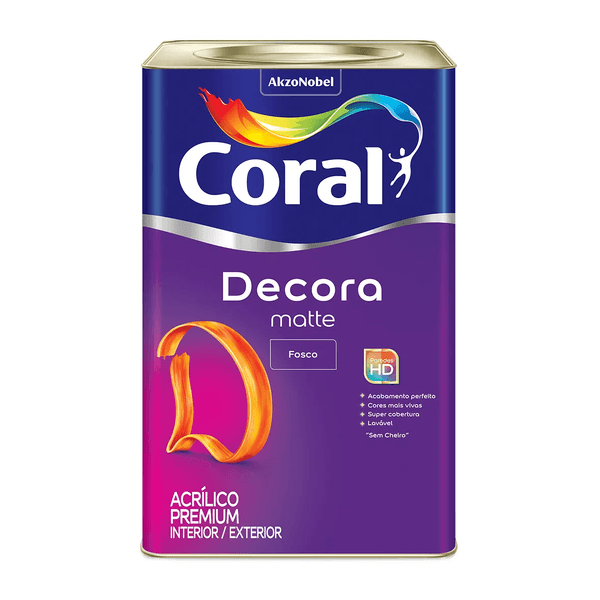 TINTA ACRILICA PREMIUM DECORA MATTE 18L BRANCO NEVE