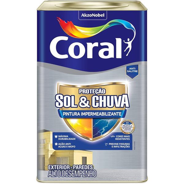TINTA SOL E CHUVA IMPERMEABILIZANTE 18L BRANCO GELO