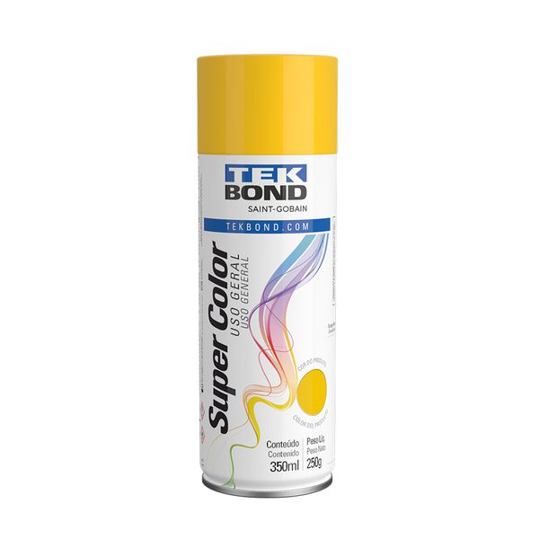 Tinta Spray Super Color Amarelo Uso Geral 350ml TekBond