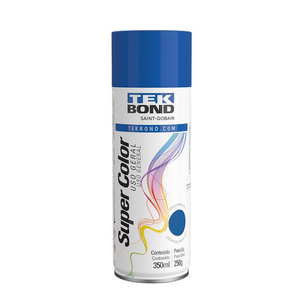 Tinta Spray Super Color Azul Uso Geral 350ml TekBond