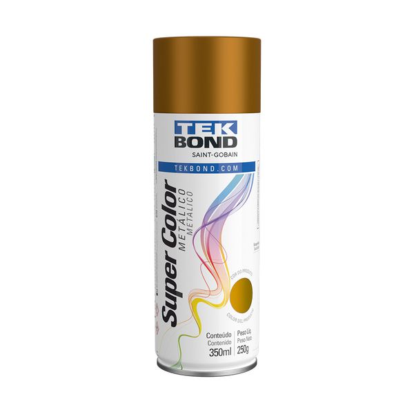 Tinta Spray Super Color Cobre Metalico Uso Geral 350ml TekBond