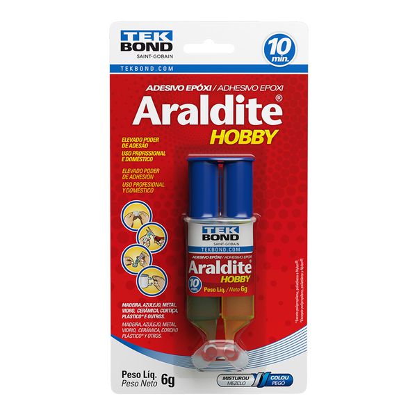 Adesivo Araldite 10 Min Hobby 6g Seringa Blister - TEKBOND