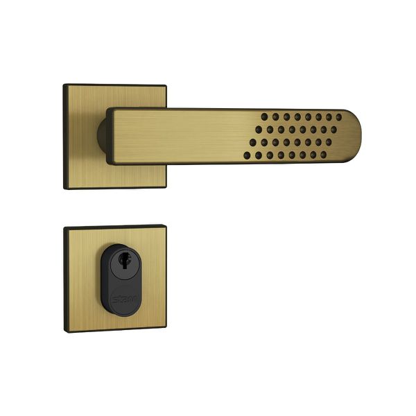 Fechadura Exterma 803/21 Roseta Quadrada Oxidado Stam