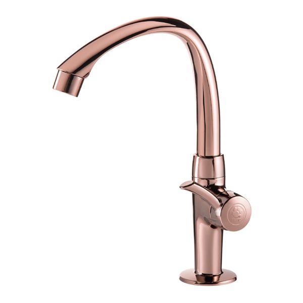 Torneira Lavatório de Mesa Bica Alta Rose Gold Linea Tigre