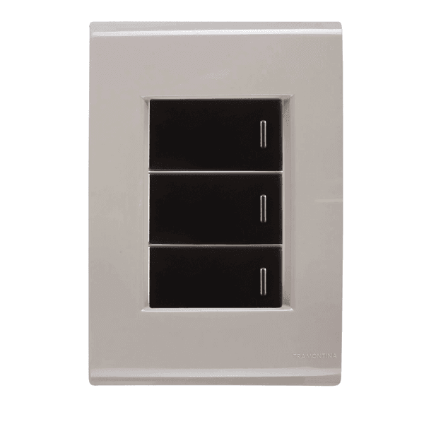 INTERRUPTOR 3T SIMPLES LIZ FENDI COM GRAFITE TRAMONTINA