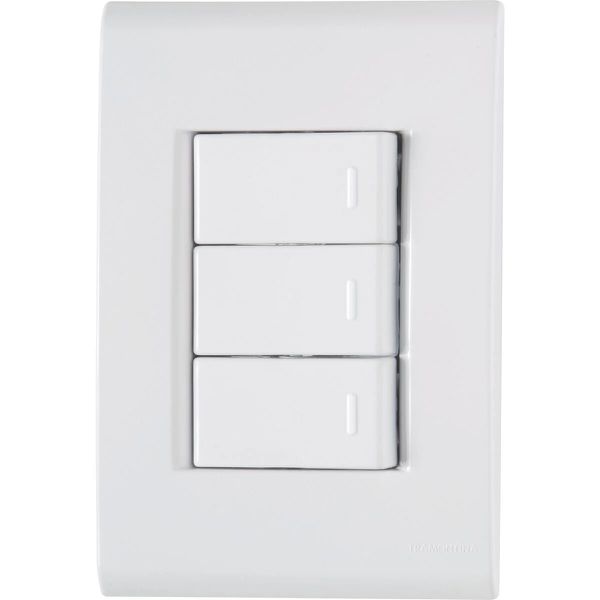 Interruptor triplo simples 10 A 250 V Liz Tramontina