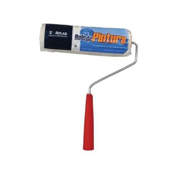 Rolo De Pintura De Lã Sintética 23cm 2773sr Com Cabo Atlas
