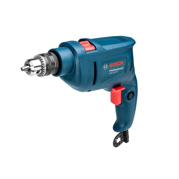 Furadeira parafusadeira elétrica de 10mm Bosch GSB 450 RE 450W