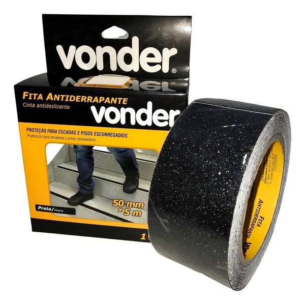 Fita antiderrapante 50 mm x 5 m preta Vonder