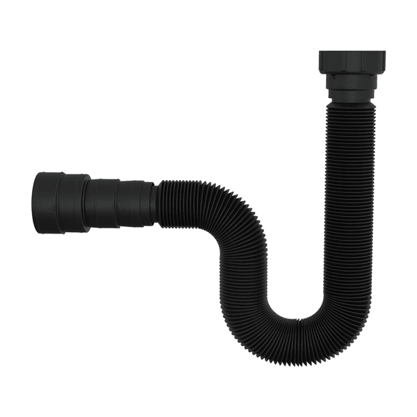 Sifão Tubo Extensivo Sanfonado Preto Universal Blukit