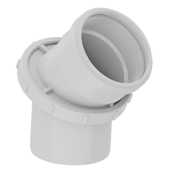 Curvar Flexível 45º Esgoto Predial Pvc 100mm Tigre