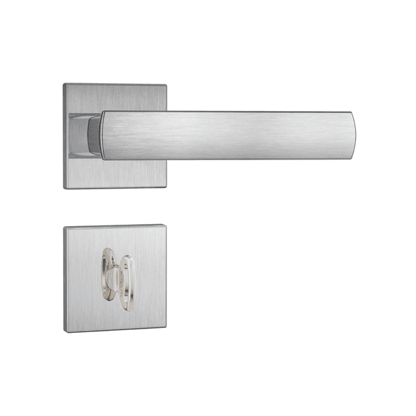 Fechadura Banheiro WC 823/35 Roseta Quadrada Inox Escovado Stam