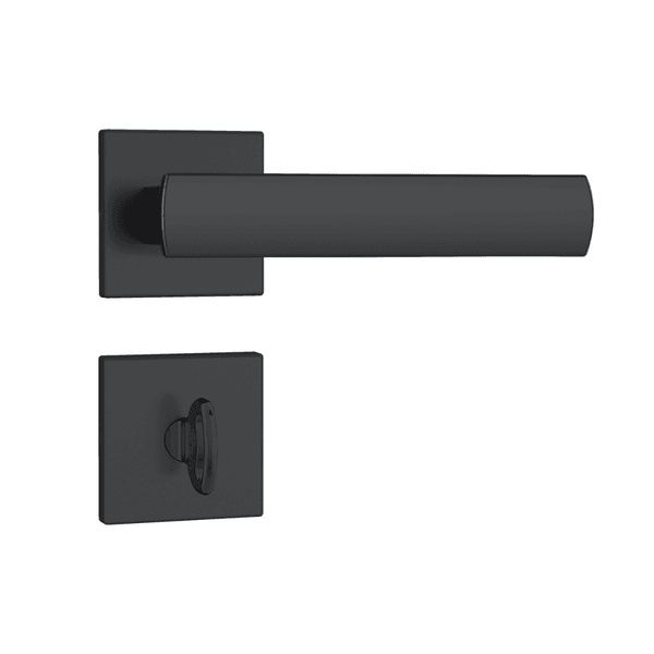 Fechadura Banheiro WC 823/35 Roseta Quadrada Preto Fosco Stam