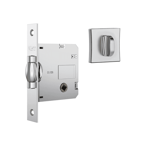 Fechadura Stam WC Porta Pivotante Banheiro 1025 Cromada
