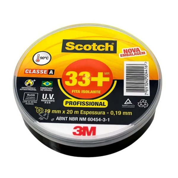 Fita Isolante 3m Scotch 33+ 19 mm x 20 m