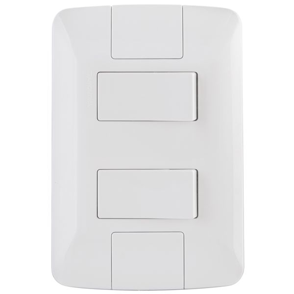 Interruptor Duplo Simples 4x2 6a 250v Aria - Tramontina Cor Branco