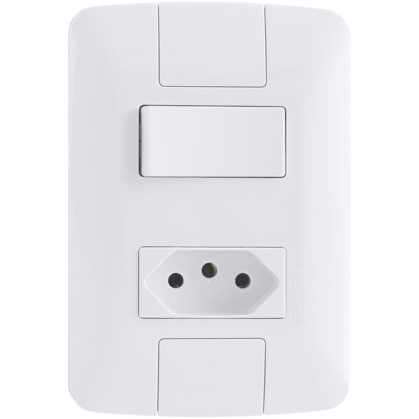 Interruptor Paralelo Com Tomada 20a 4x2 6a 250v Aria - Tramontina Cor Branco