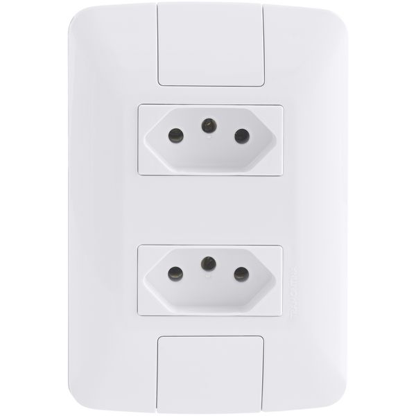 Tomada Dupla 10a 4x2 250v Aria - Tramontina Cor Branco