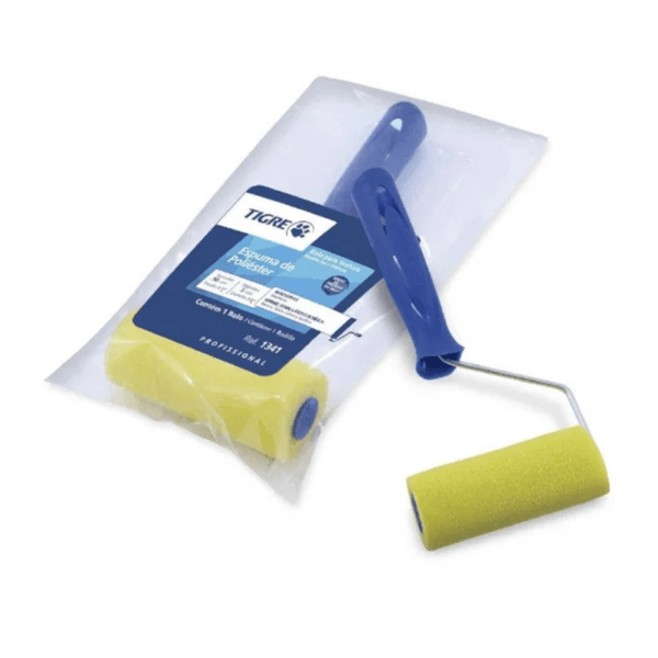 Rolo Pintura Espuma Amarela 9Cm Tigre