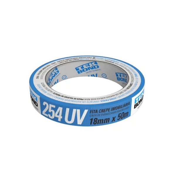 FITA CREPE IMOBILIARIA 254UV 18MM X 50M AZUL TEKBOND