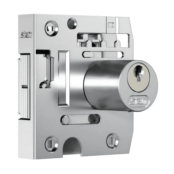 Fechadura Porta de Vidro Blindex Stam 2002 Cilindro Redondo Cromado