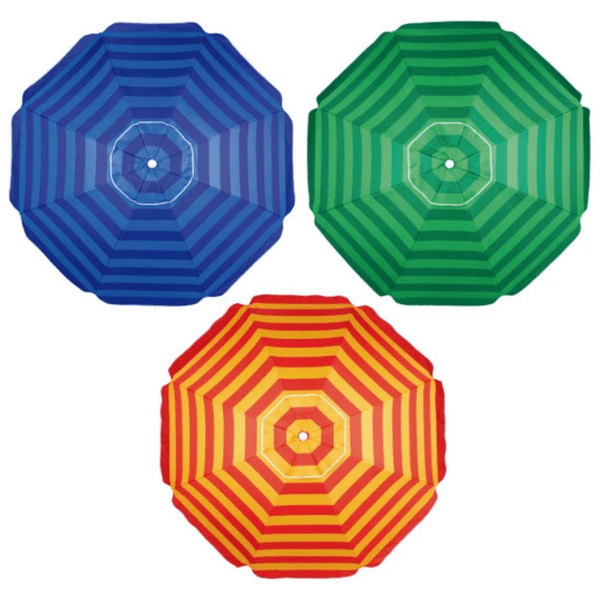 Guarda Sol Aluminio Articulavel 2,00m Sortidos Listras Mor