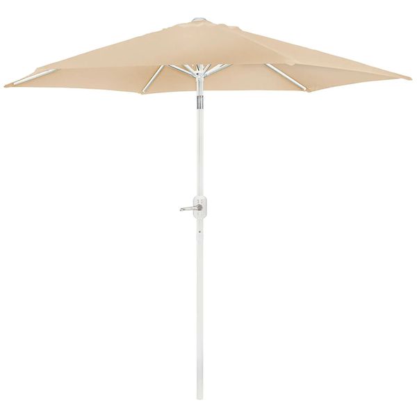 Ombrelone Guarda Sol Com Manivela 2,4m Bege Mor