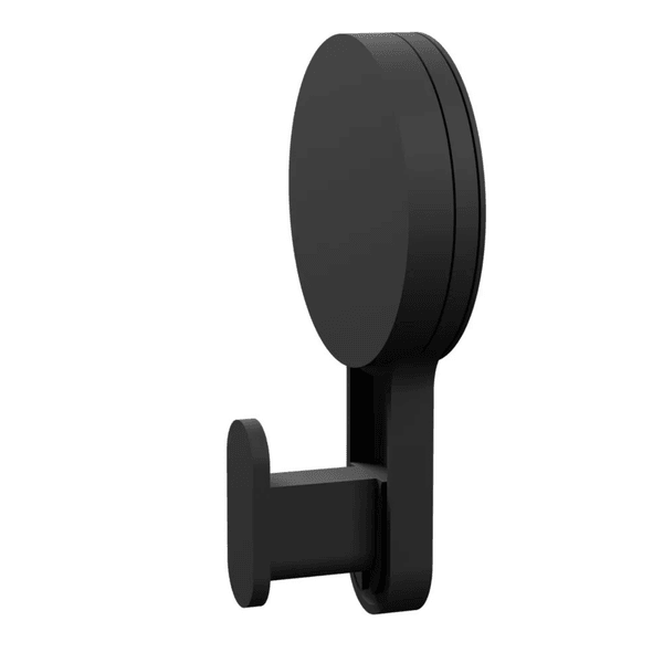 Gancho Parede Adesivo Cabide Abs Porta Toalha Astra Preto Fosco